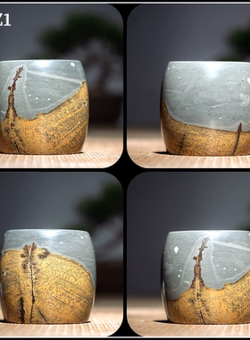 广西草花国画石精品盖置茶具茶盘奇石摆件工艺品精抛无漆TGZ1-50