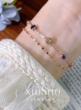 《七彩繁星》双链925银叠戴手链