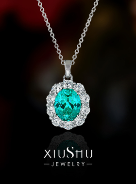 925银鸽子蛋帕拉伊巴色项链