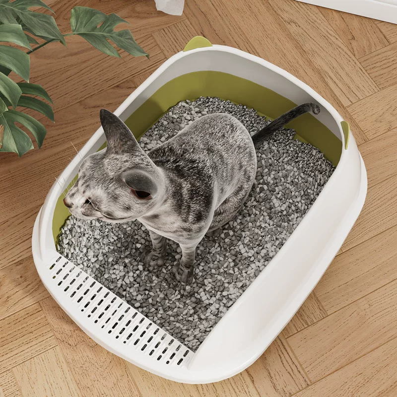 Half -closed cats sand pot large disassembly anti -splashed cat toilet cat cat sand pot pet supplies
