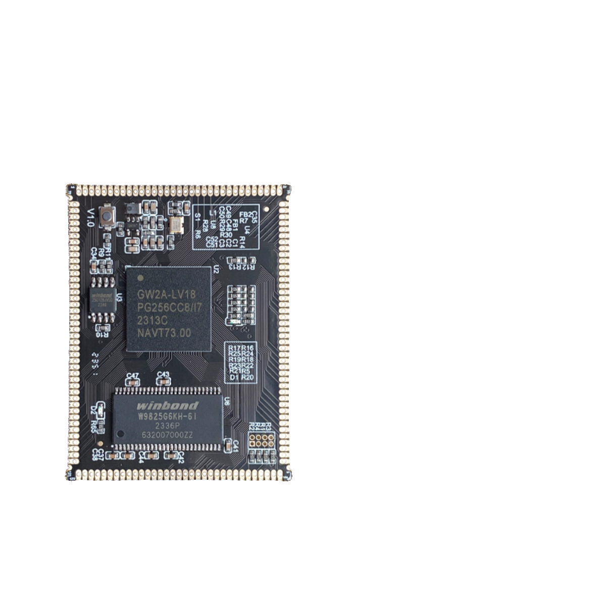 小梅哥国产高云GW2A FPGA开发板邮票孔工业级核心板 ACGW2A18 - 图3