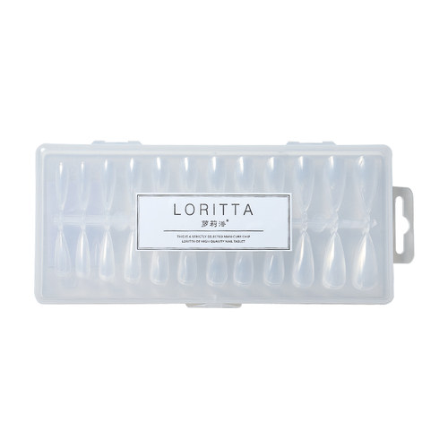 美甲甲片超薄免刻磨T型水滴杏仁穿戴假指甲贴片百褶无痕佩戴舒适 - 图3