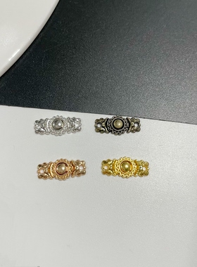1CM1厘米15mm10mm娃衣对钩盘扣花纹复古钮扣小布OB11六分bjd装饰