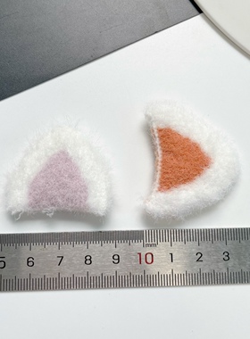 韩版糖果色毛绒猫耳朵饰品配件