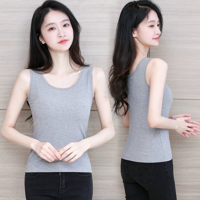 Modal camisole ສໍາລັບແມ່ຍິງທີ່ມີຖານ lace