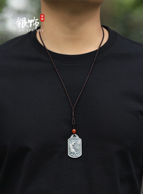 十二生肖吊坠古法镀银鼠牛虎兔龙蛇马羊猴鸡狗猪男女项链