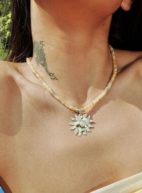 小众太阳项链ARayofSunlight黄玉