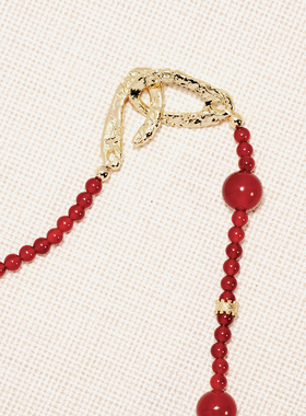A Ray of Sunlight 新年系列红玛瑙隔珠项链新年招福聚财好运红色
