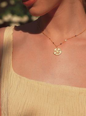 A Ray of Sunlight 25自由岛屿系列金币吊坠项链手链耳钉法式度假