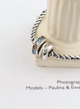 S925纯银彩虹转运路路通手链女轻奢小众设计感简约时尚百搭手饰