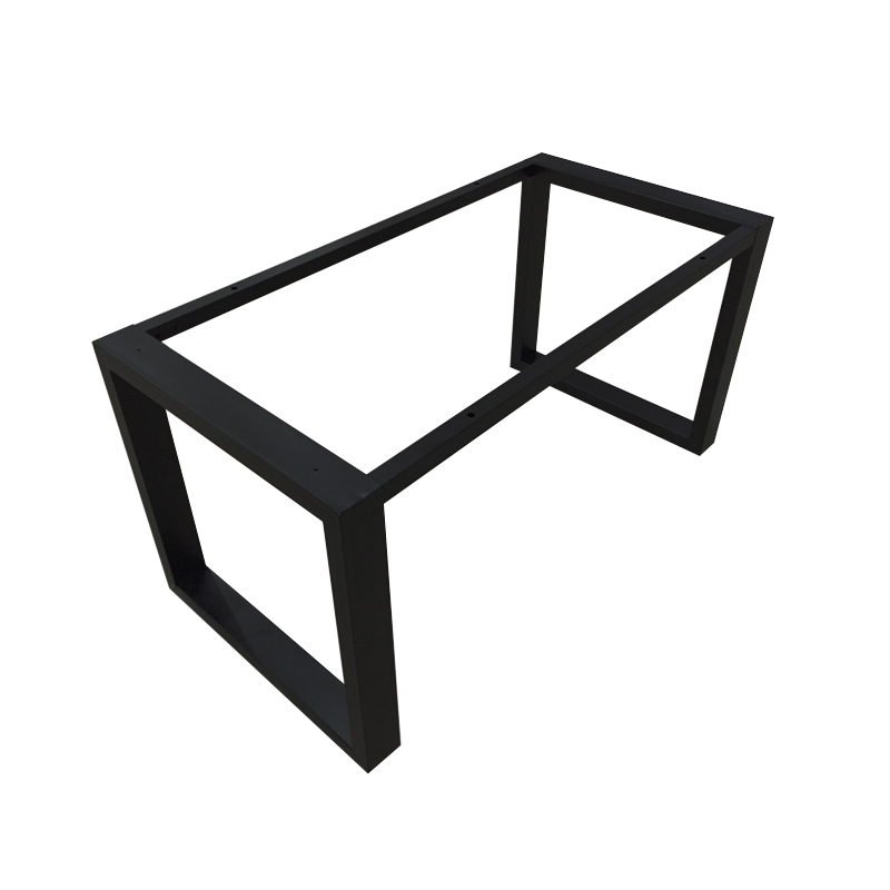 实木大板支架大理石餐桌脚办公桌架口字脚桌腿钢铁烤漆桌架可定制 - 图3