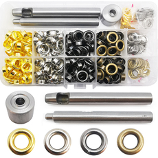 Люверсы 厂家现货多规格铁质彩色/纯铜气眼配垫片/工具盒装鞋带皮带鸡眼扣