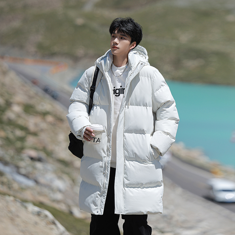 中长款羽绒服工作服定制印logo时尚白鸭绒医院移动珠宝4s酒店工装 - 图2