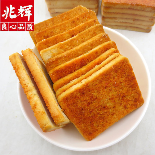 兆辉烤馍片1000g散装馍一坊饼干膜片馒头片混装小馍丁早餐零食 - 图1