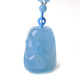 Aquamarine pendant engraved crystal necklace jewelry