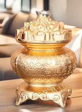 2024龙年居明摆件九运吉祥物聚宝盆音乐盒家居书房办公室装饰品