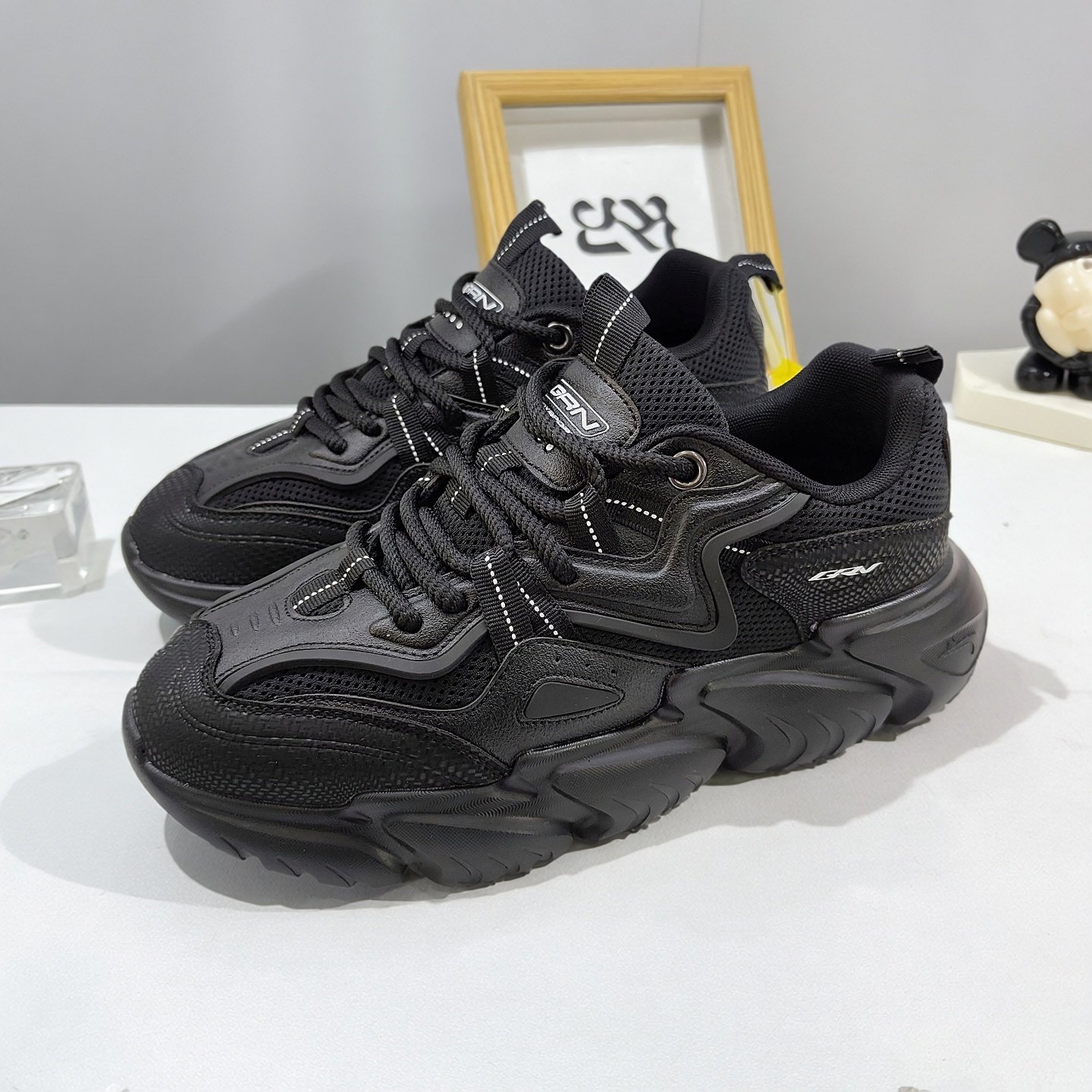 男鞋2025秋季新款跑步鞋潮牌运动鞋青少年高级感厚底老爹鞋休闲鞋,淘宝优惠券,粉丝福利购,淘宝优惠卷