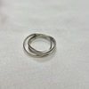 Medieval classic three-ring sterling silver ring tail ring