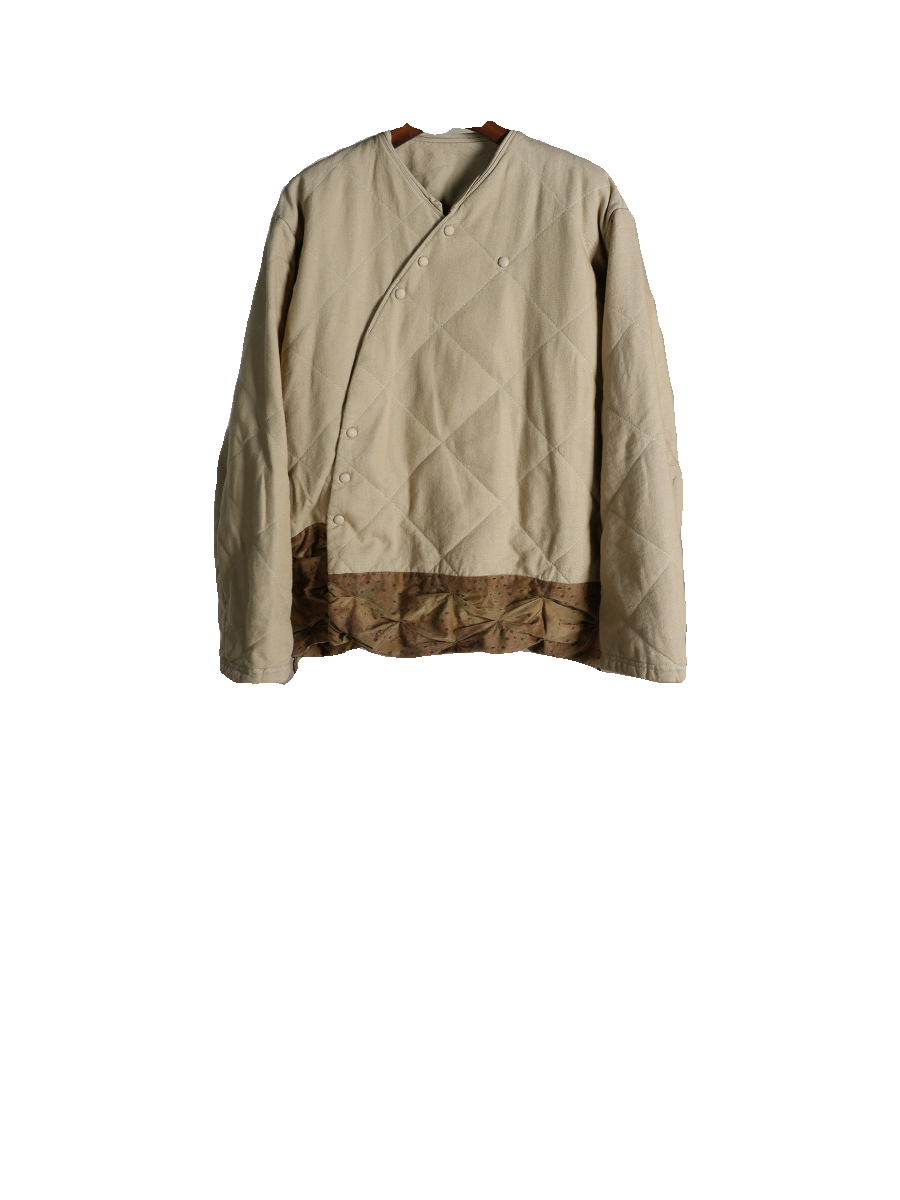 沉香布衣草堂 新中式棉服 几见W34818冬款拼接抽绳复古保暖改,淘宝优惠券,粉丝福利购,淘宝优惠卷