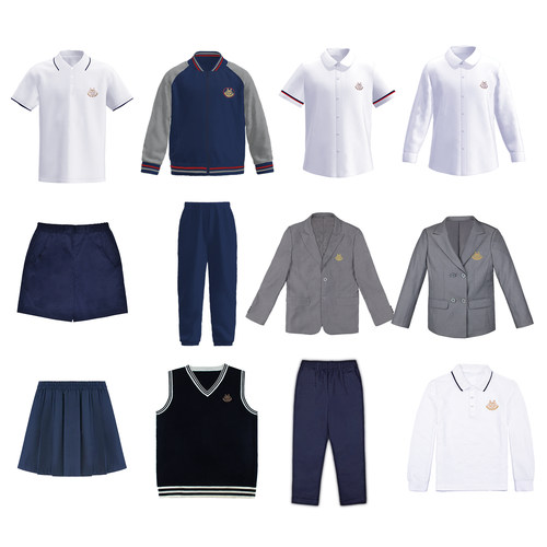 东华小学系列套装校服冬运动外套长裤长短袖衬衫短袖T恤毛衣西裤 - 图3
