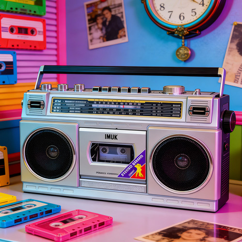 IMUK立体声复古磁带机80年代老式录音机U盘TF插卡蓝牙音箱收音机 - 图2