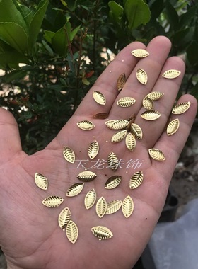 diy步摇凤冠流苏树叶金色坠子