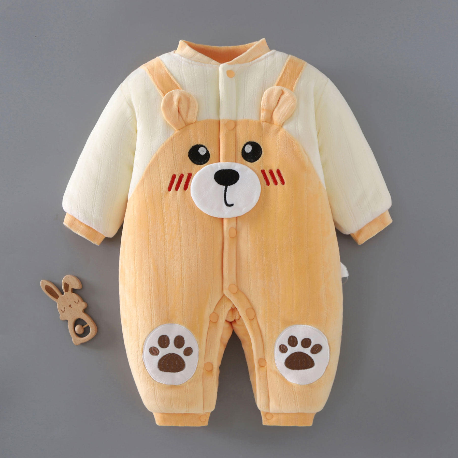 【加厚保暖】婴儿连体衣加厚夹棉男女宝宝衣服秋冬外出亲子装,淘宝优惠券,粉丝福利购,淘宝优惠卷