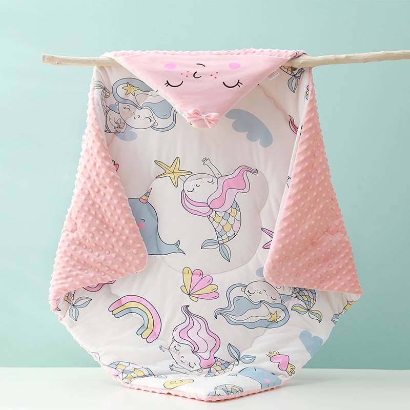 【小柒甄选】豆豆安抚婴儿抱被90*90cm痘痘绒产房新生儿包被外出,淘宝优惠券,粉丝福利购,淘宝优惠卷