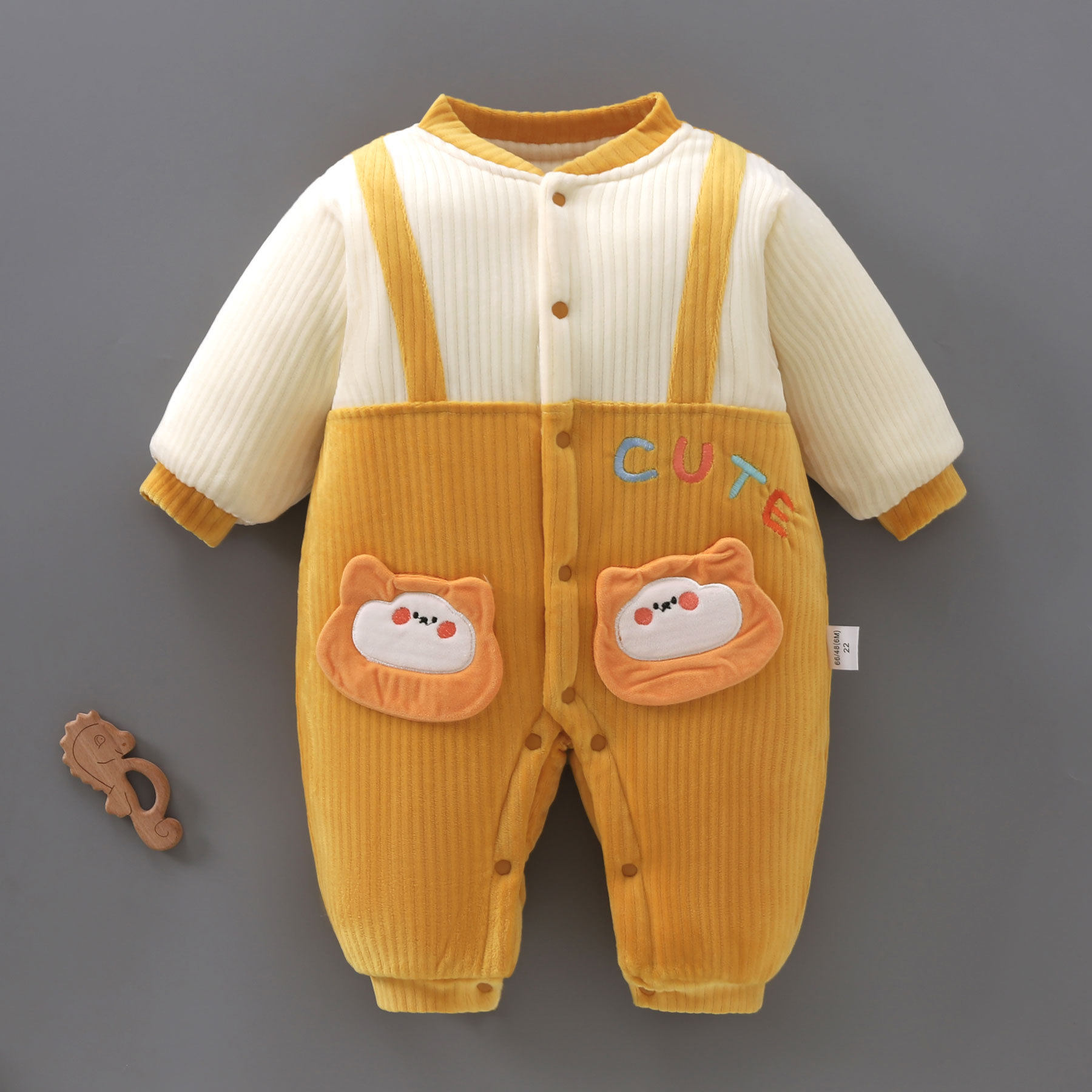 【加厚保暖】婴儿连体衣加厚夹棉男女宝宝衣服秋冬外出亲子装,淘宝优惠券,粉丝福利购,淘宝优惠卷