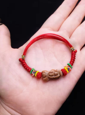 桃木貔貅本命年护岁红绳平安手链