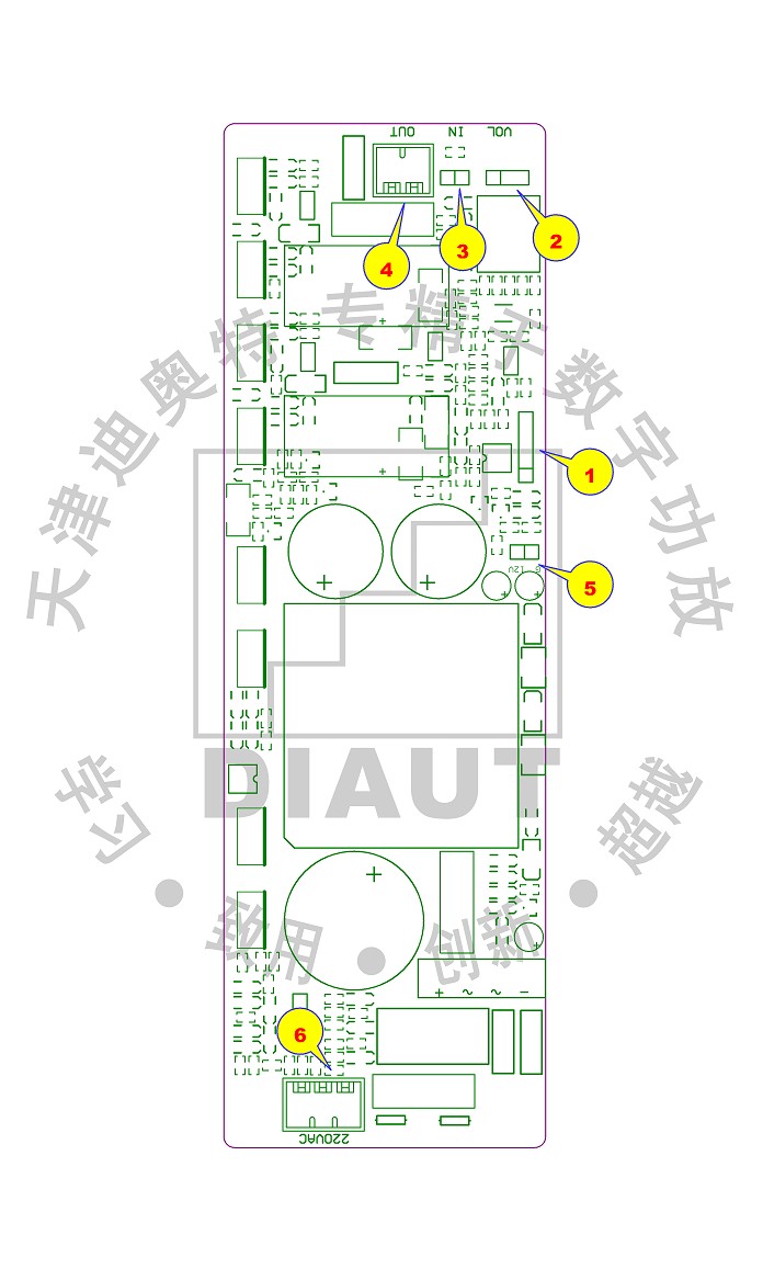 1U公共广播定压D类数字功放板模组模块开关电源一体120W240W