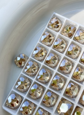 AiMTnails马姑娘家新品华子4470尖底肥方10mm大号美甲饰品