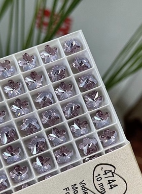 AiMTnails马姑娘家华子4744梅花尖底10mm371MOL闪烁淡紫色美甲