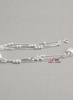 999纯银免费刻字手链手串饰品