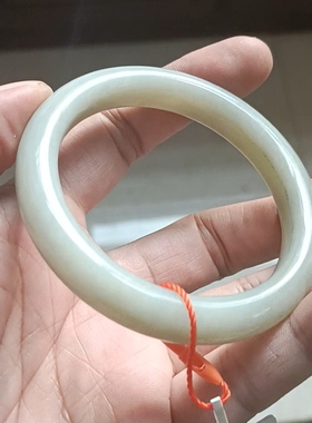 天然和田玉手镯玉镯无纹裂内部结构水线 带国家官方证书保真品n24