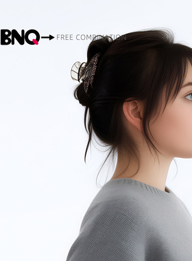 BNQ复古蕾丝小香风高级感鲨鱼夹