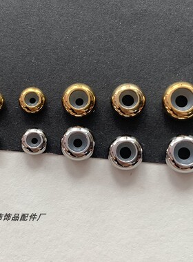 钢色电镀金色定位珠手镯隔珠