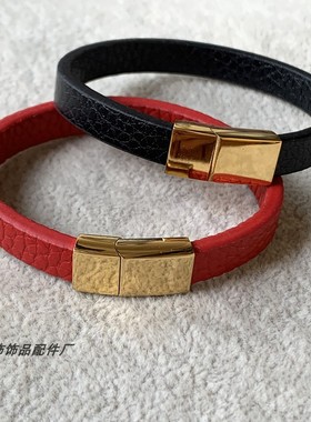 8x3mm双面荔枝纹皮绳手绳