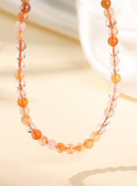 天然冰透彩发晶多圈手链