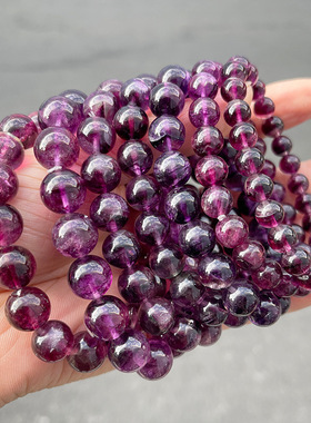 天然黑加仑紫萤石手链