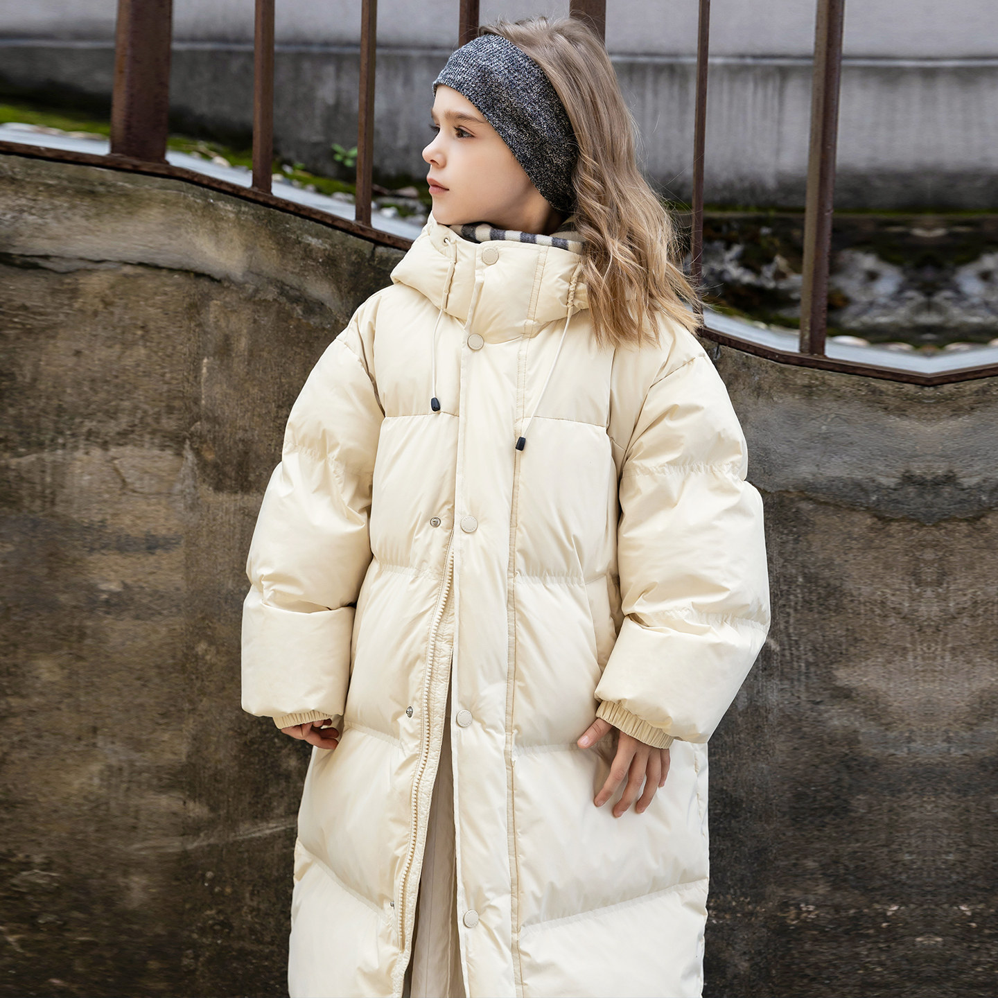 康衣儿童装羽绒服中长款2025冬季新款女童羽绒服男童中大童亲子装