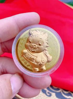 创意薄款仿金箔金色卡通财库摆件