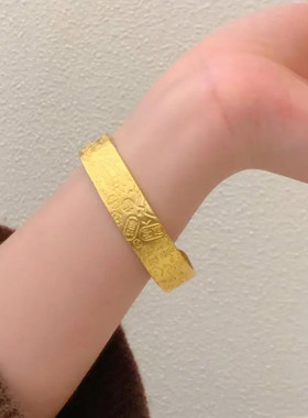 2026迎新春莲花开口合金手镯小饰