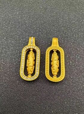 古法金色点钻旋转天朱吊坠节日礼