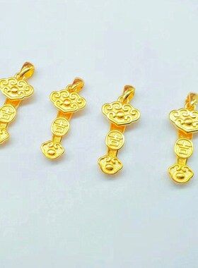 夏季新款吉祥如意真金锁骨链女款