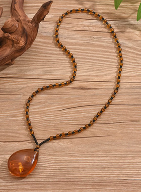 透色海螺花珍珠水滴吊坠母亲节礼