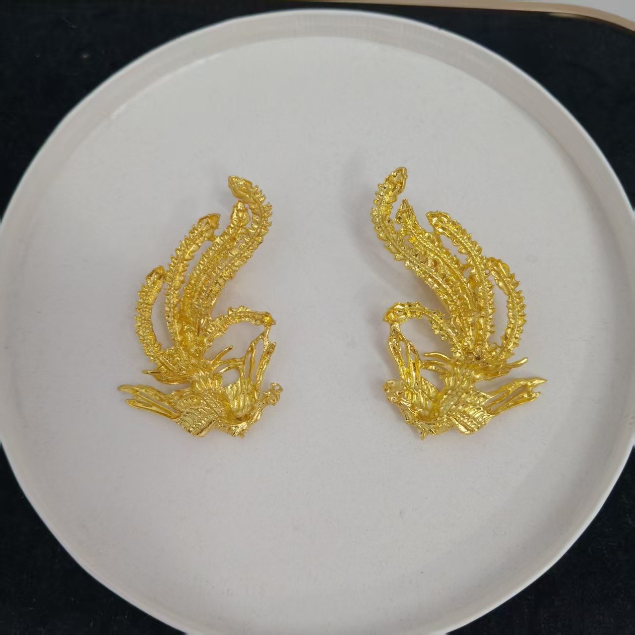 新娘头饰金色花朵对夹简约百搭古装发饰结婚喜庆新娘头饰配件发夹,淘宝优惠券,粉丝福利购,淘宝优惠卷