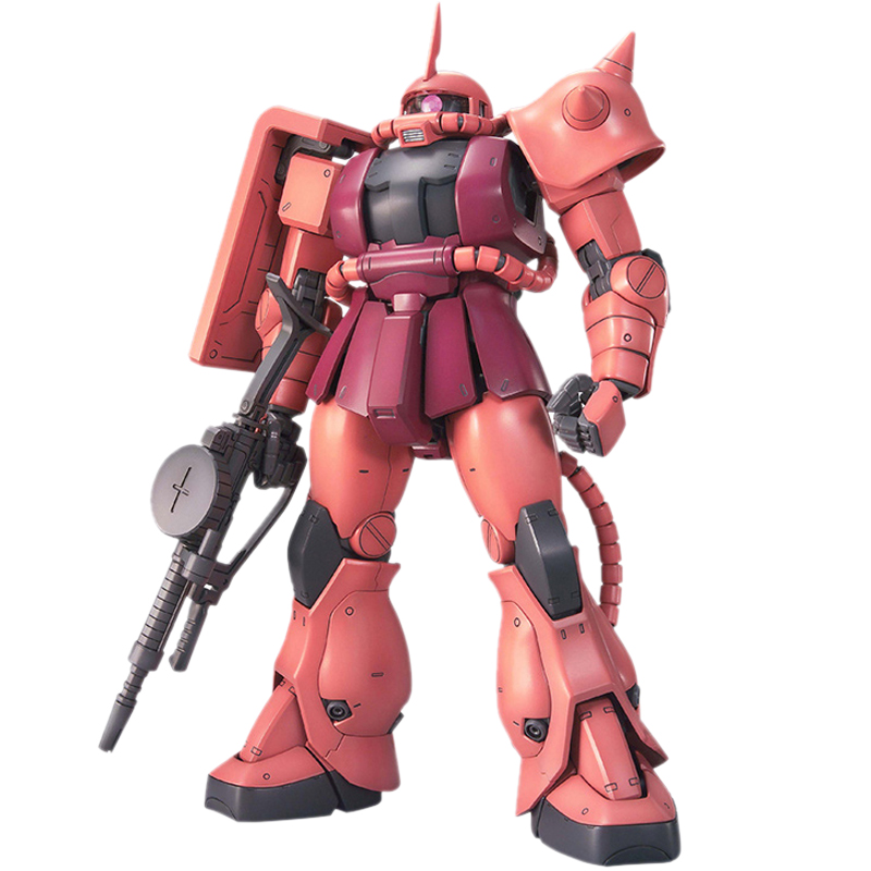 万代高达拼装模型 HGUC HG 234 ZAKU II红扎古 2渣古夏亚专用机-图3