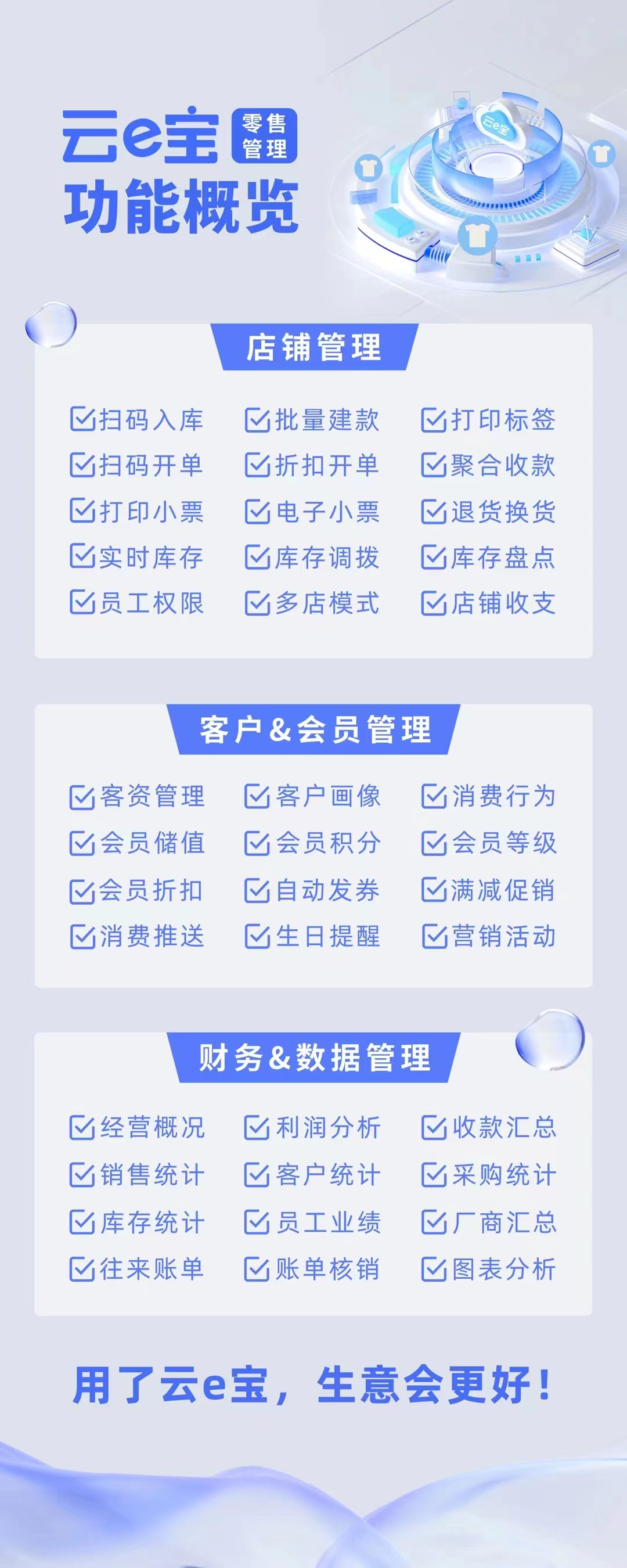 云e宝 档口零售店管理收银软件服饰箱包鞋帽进销存系统 扫码入库 - 图0