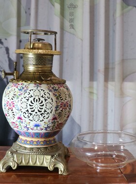 酥油灯煮水泡茶华颖堂收藏品